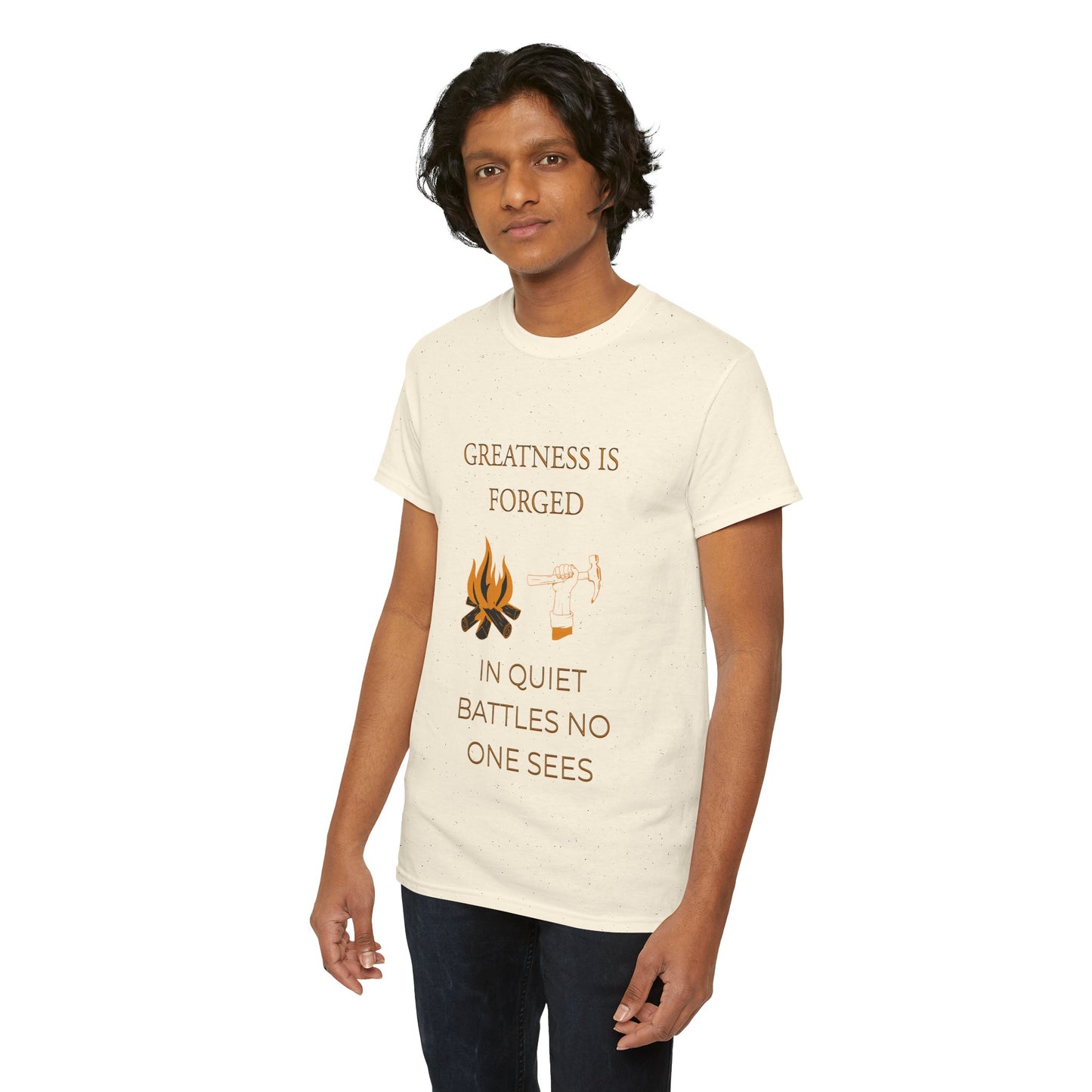 "Quiet Battles" – Strength Through Stillness Graphic T-Shirt