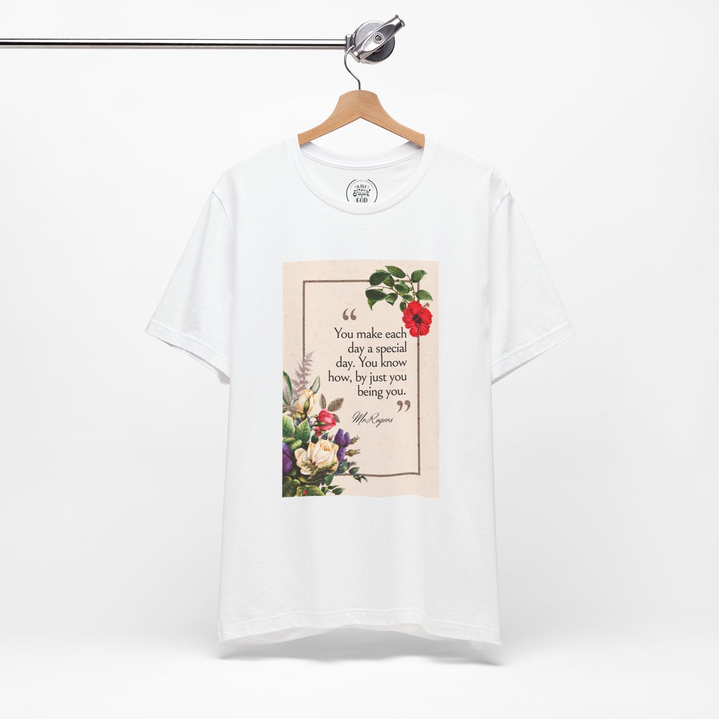 Inspirational Floral Tee - "You Make Each Day Special"