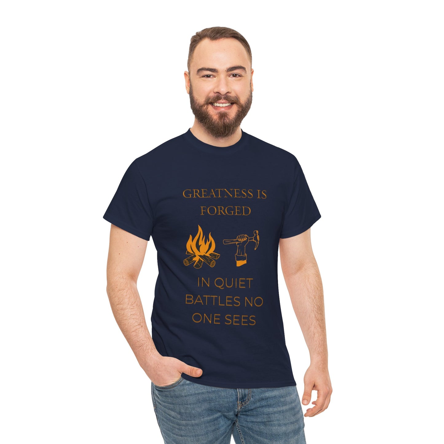 "Quiet Battles" – Strength Through Stillness Graphic T-Shirt
