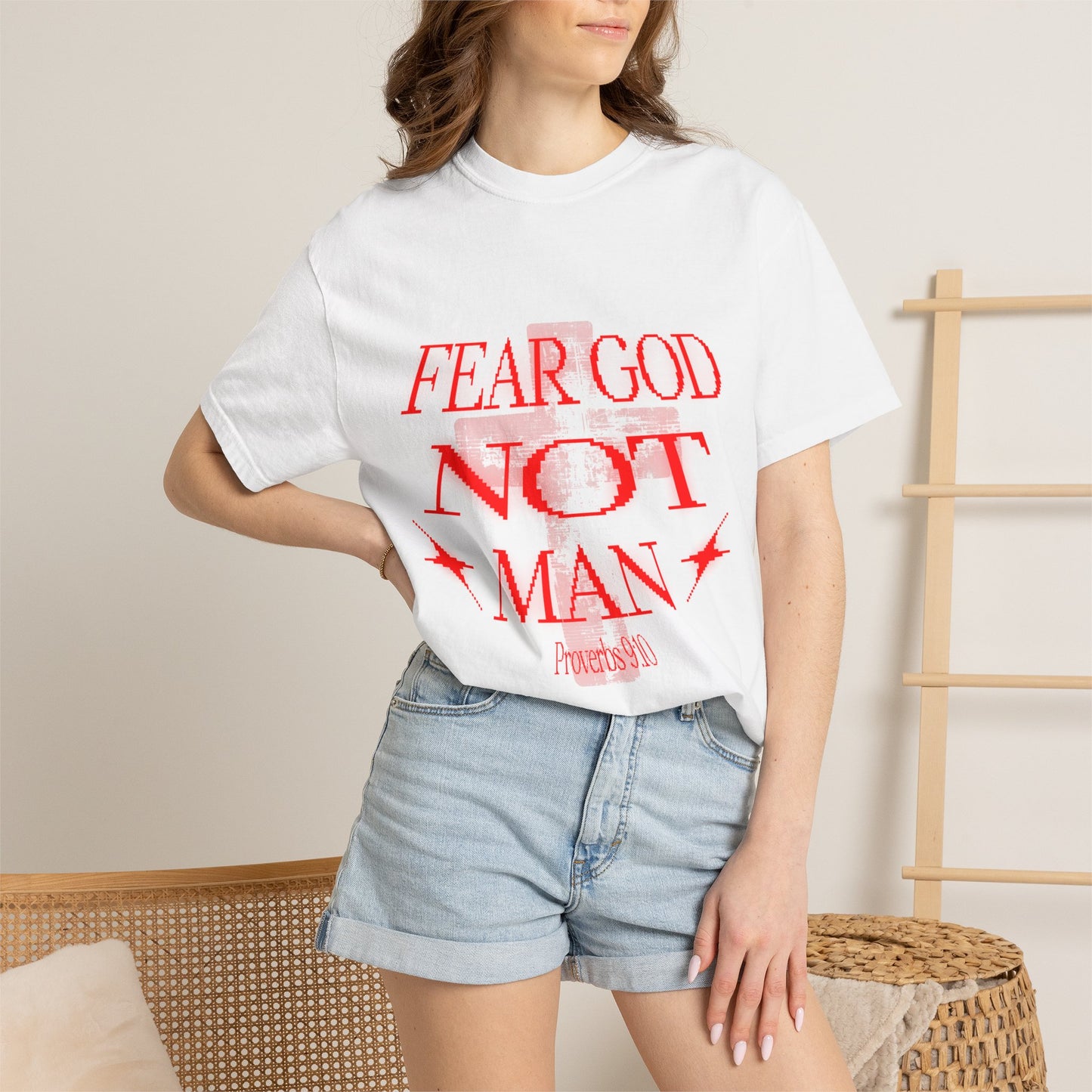 Fear God Not Man T-Shirt — Comfort Colors Christian Faith Graphic Tee
