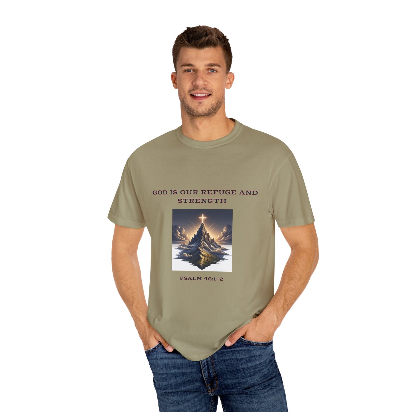 Comfort Colors "God is Our Refuge" Psalm 46:1-2 Graphic T-Shirt