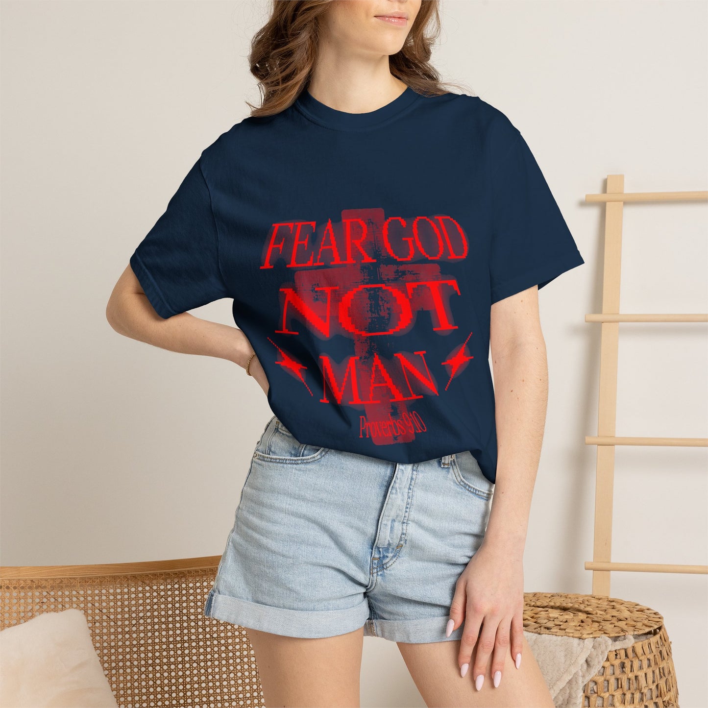 Fear God Not Man T-Shirt — Comfort Colors Christian Faith Graphic Tee