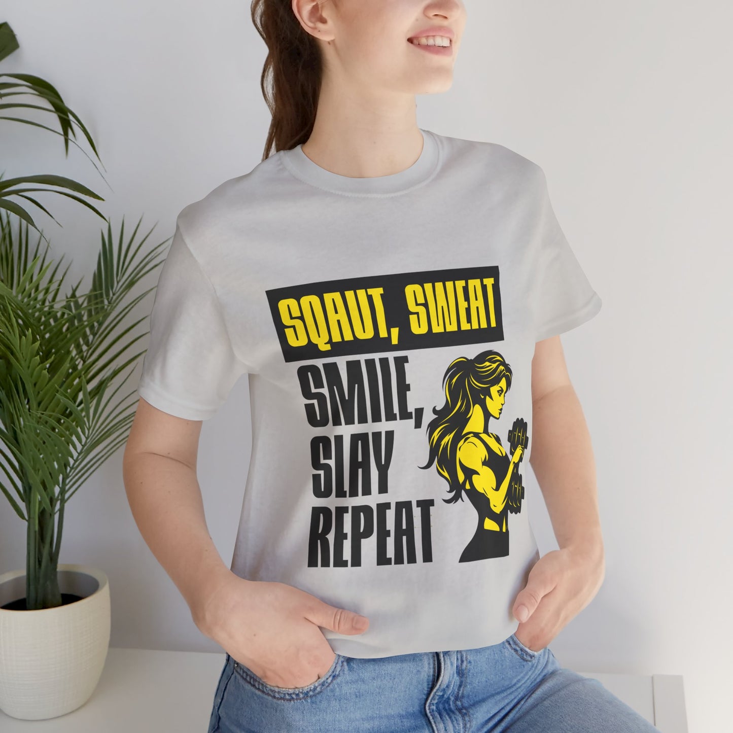 Smiles & Slay Reps Fitness Motivational Tee