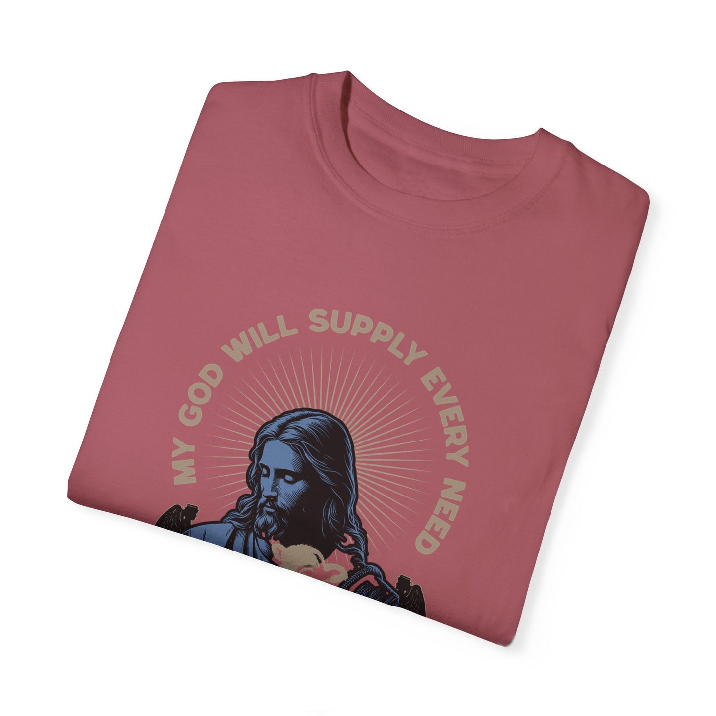 Comfort Colors Philippians 4:19 Graphic T-Shirt – "God Will Supply All Your Needs"