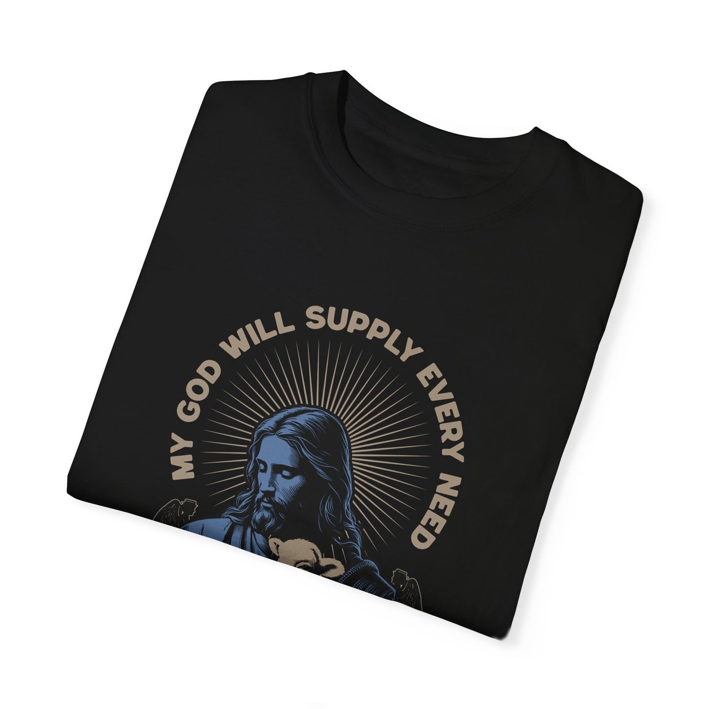Comfort Colors Philippians 4:19 Graphic T-Shirt – "God Will Supply All Your Needs"