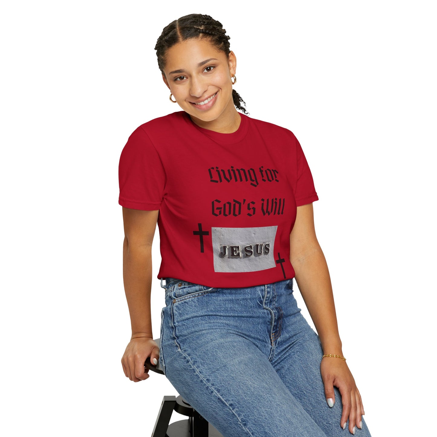 Comfort Colors "Living for God's Will" Graphic T-Shirt