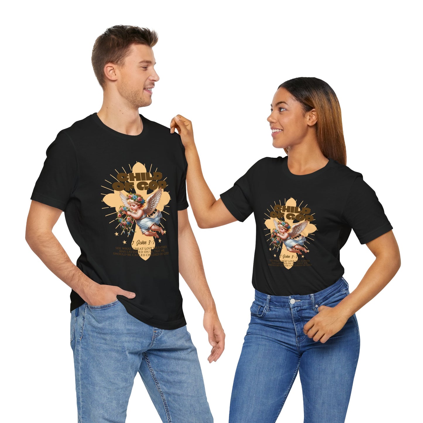 Bella Canvas 3001 "Child of God" 1 John 3:1 Graphic Tee