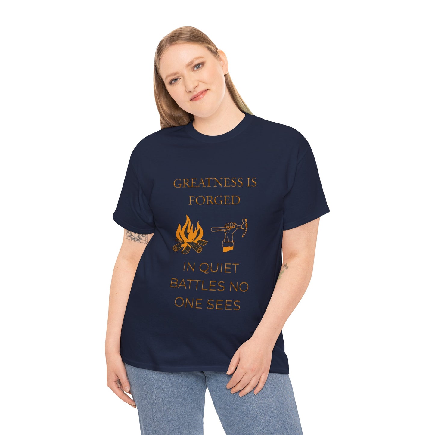 "Quiet Battles" – Strength Through Stillness Graphic T-Shirt