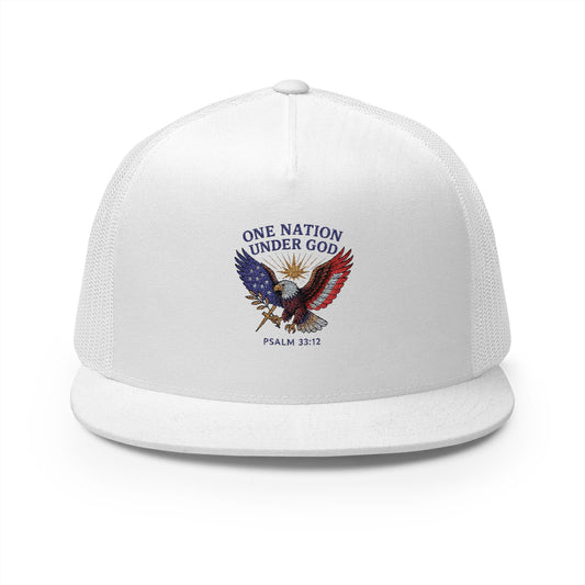 Embroidered Trucker Cap - Patriotic Eagle Hat for Veterans, Outdoor Adventures, 4th of July, Gifts, Casual Wear