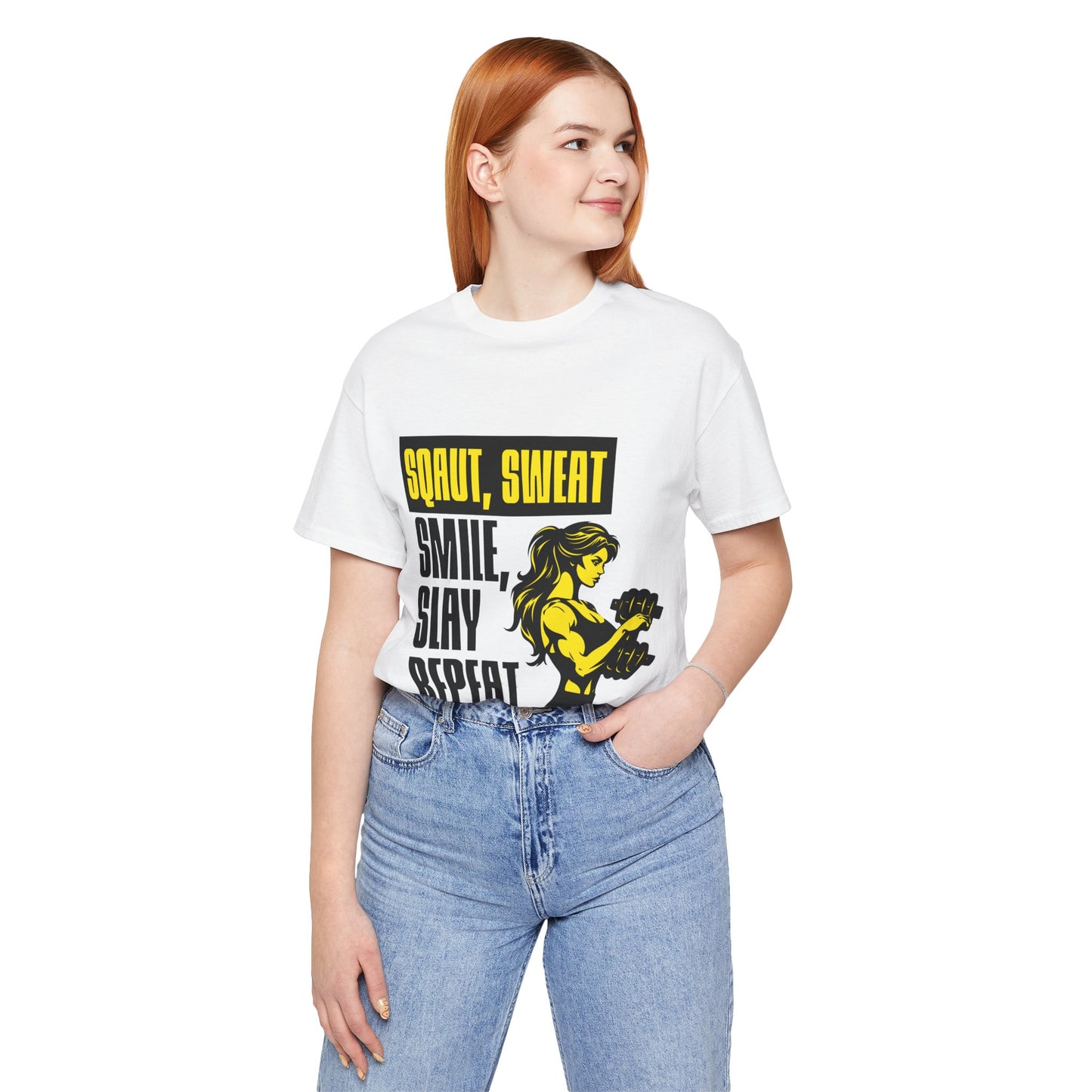 Smiles & Slay Reps Fitness Motivational Tee