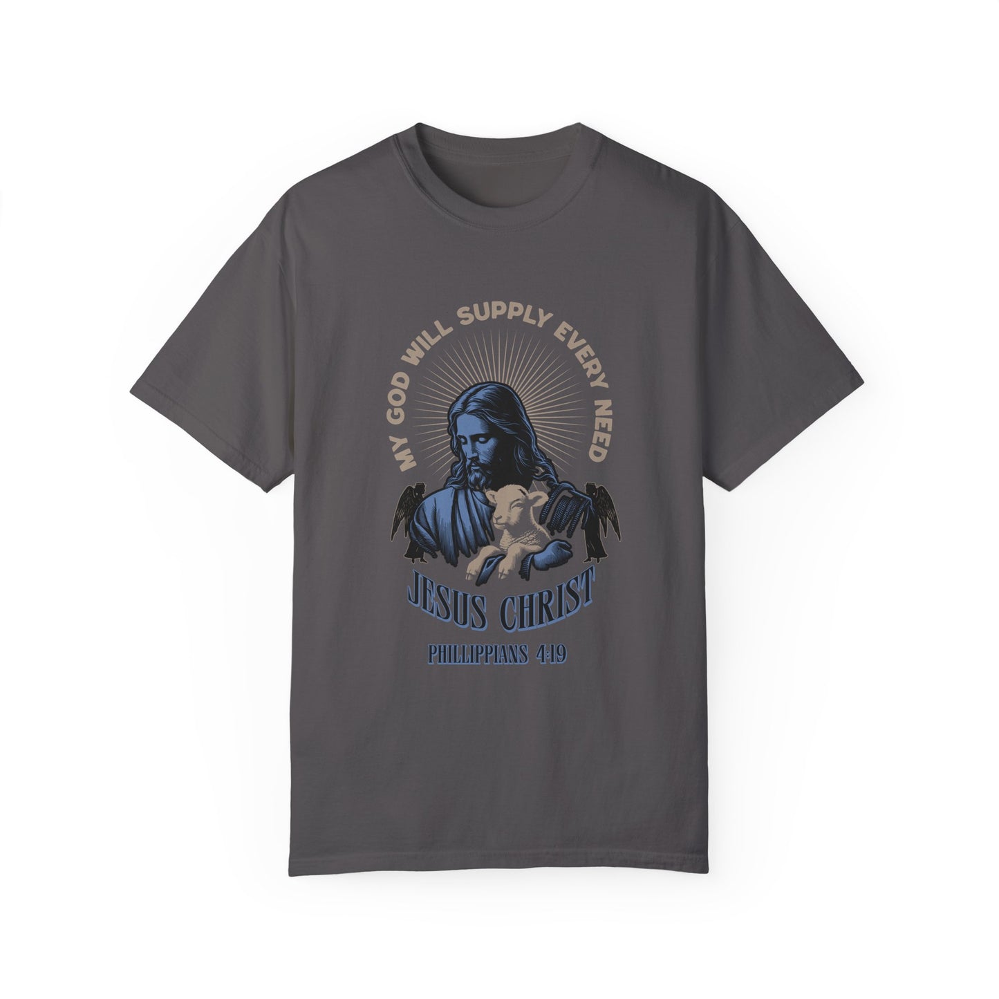 Comfort Colors Philippians 4:19 Graphic T-Shirt – "God Will Supply All Your Needs"
