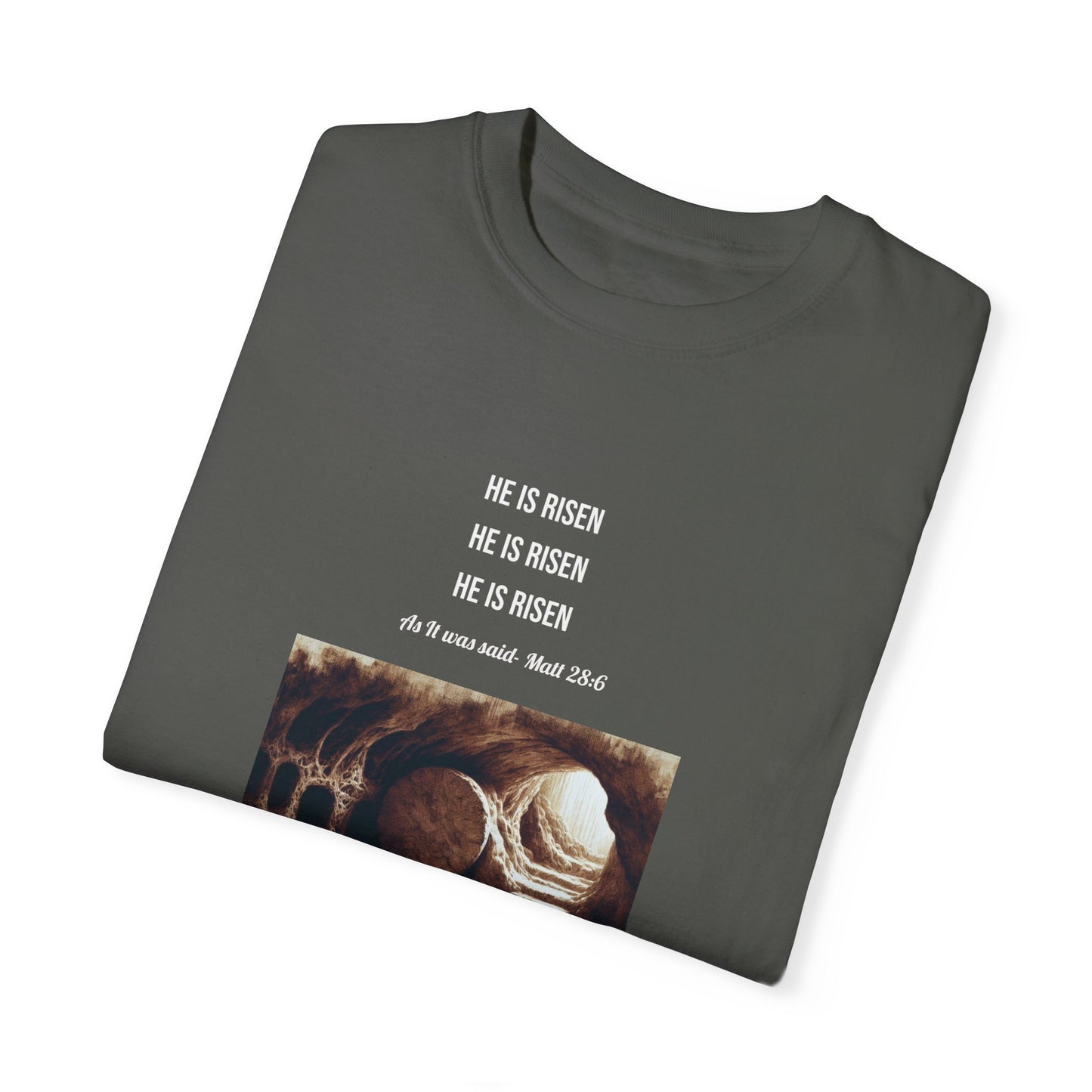 Comfort Colors "He is Risen" Matthew 28:6 Graphic T-Shirt