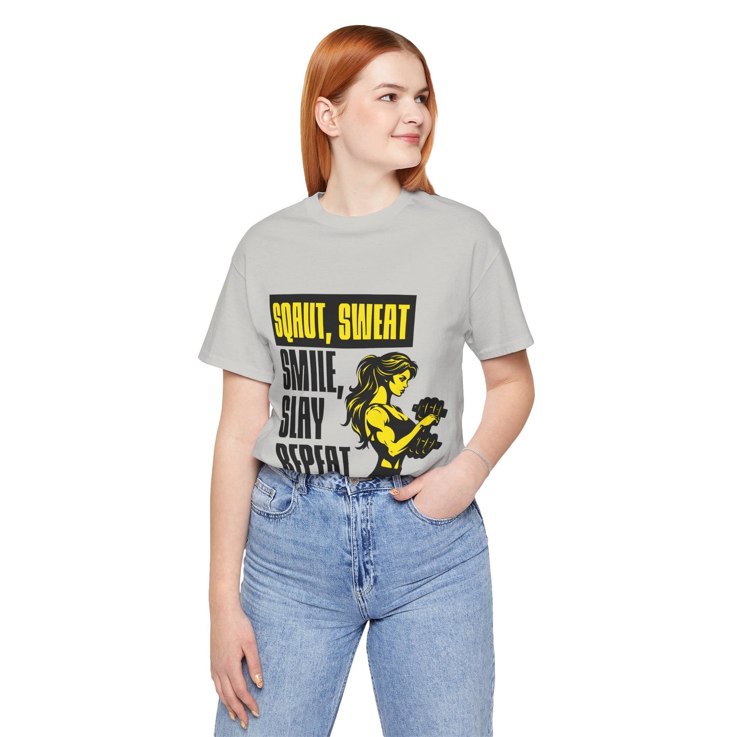 Smiles & Slay Reps Fitness Motivational Tee