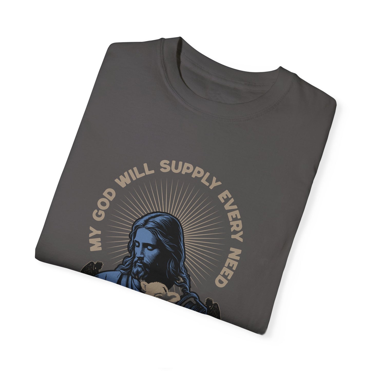 Comfort Colors Philippians 4:19 Graphic T-Shirt – "God Will Supply All Your Needs"