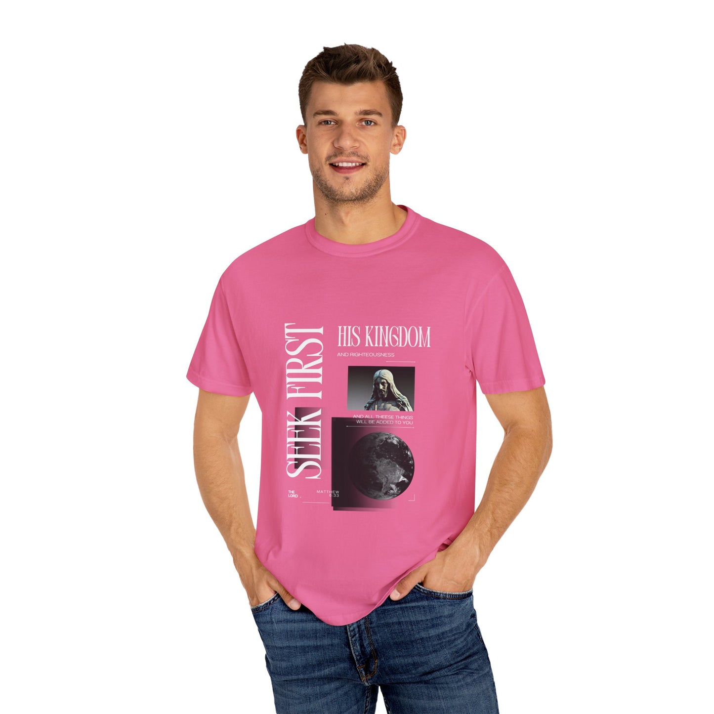 Comfort Colors "Seek First His Kingdom" Matthew 6:33 Graphic Tee