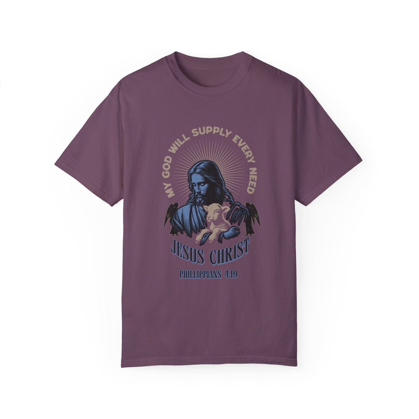 Comfort Colors Philippians 4:19 Graphic T-Shirt – "God Will Supply All Your Needs"