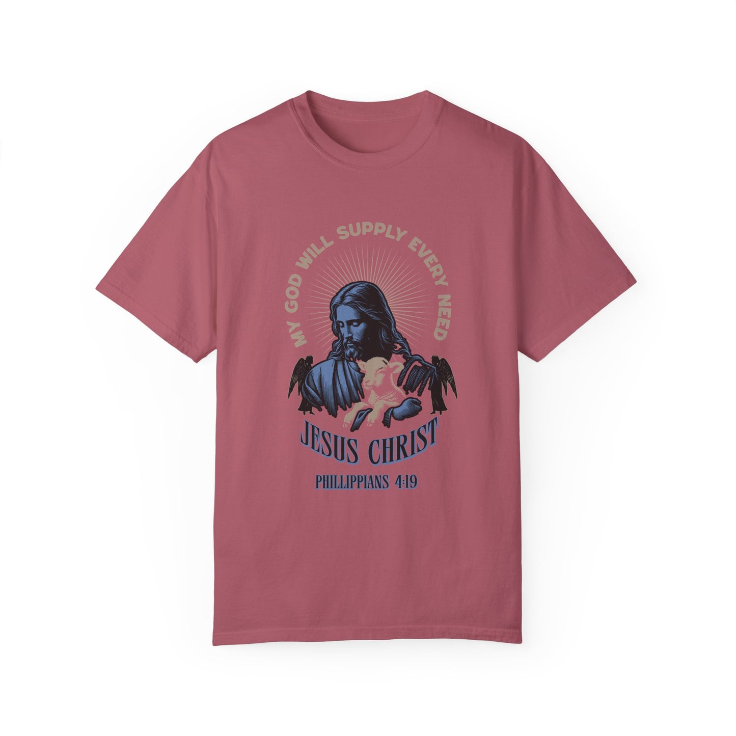 Comfort Colors Philippians 4:19 Graphic T-Shirt – "God Will Supply All Your Needs"