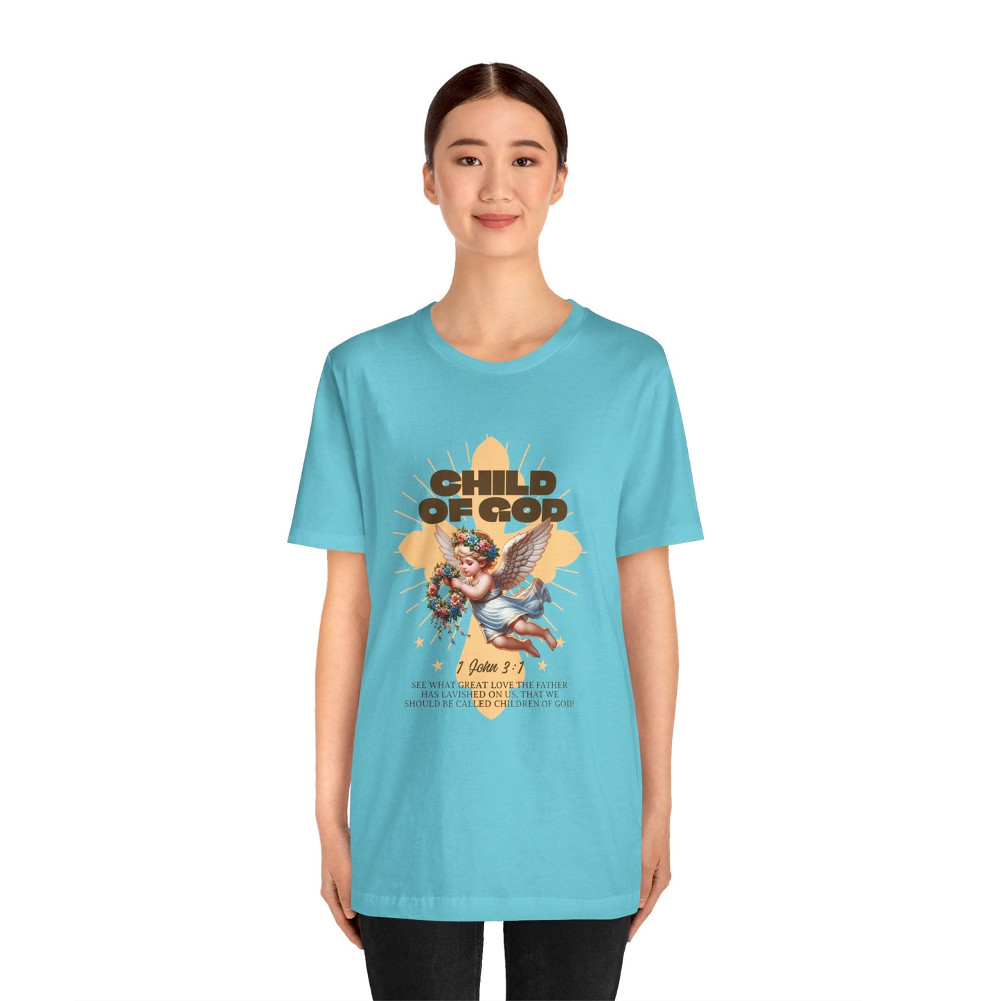 Bella Canvas 3001 "Child of God" 1 John 3:1 Graphic Tee