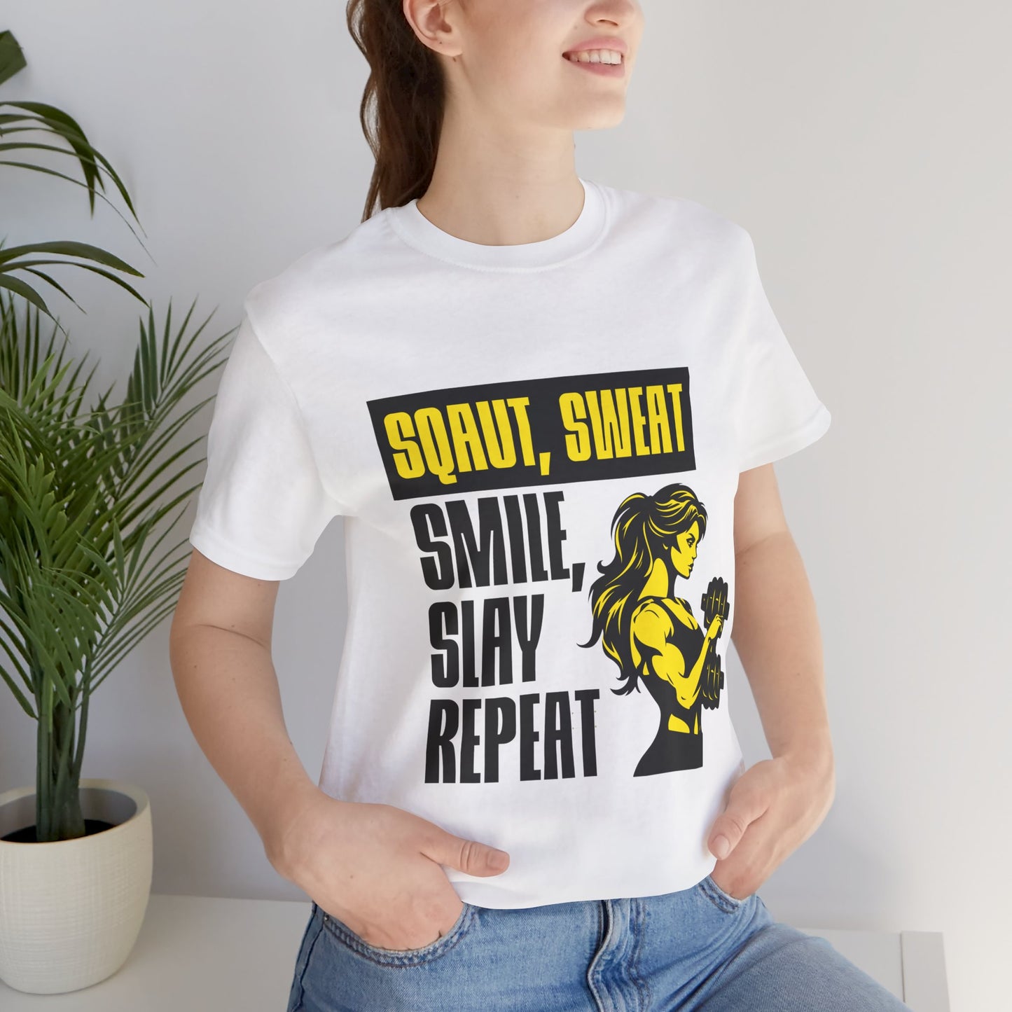 Smiles & Slay Reps Fitness Motivational Tee