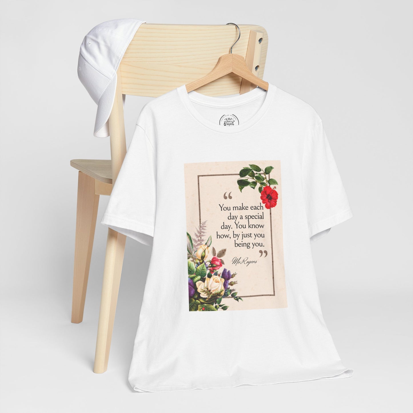 Inspirational Floral Tee - "You Make Each Day Special"