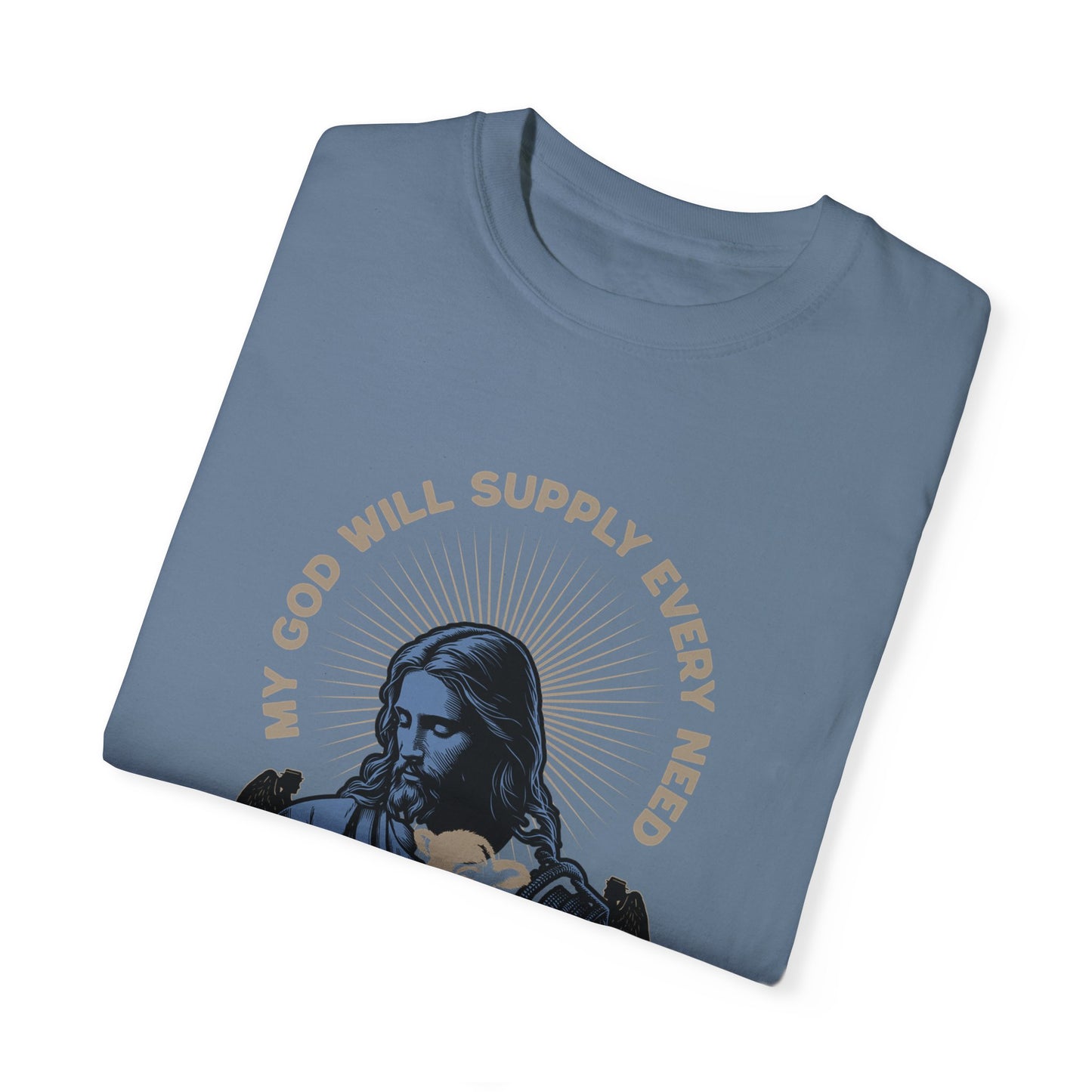 Comfort Colors Philippians 4:19 Graphic T-Shirt – "God Will Supply All Your Needs"