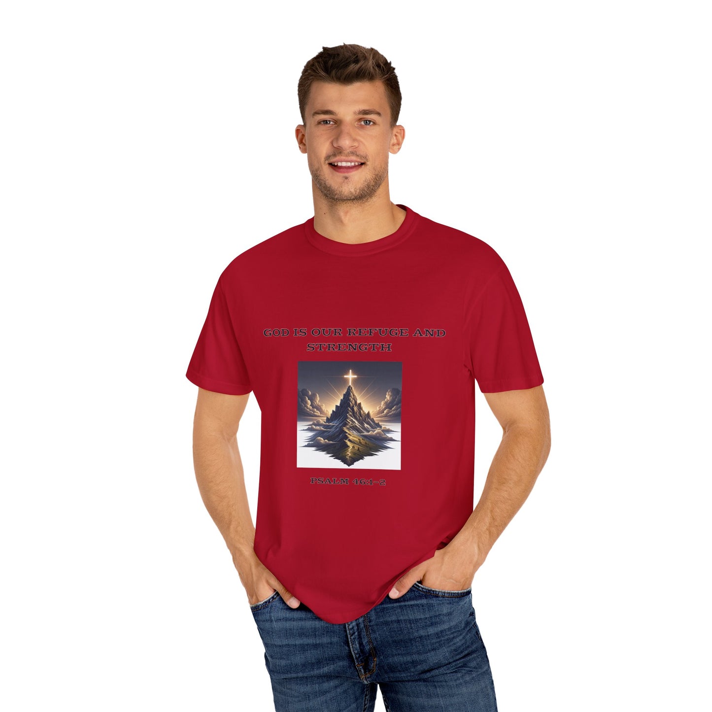 Comfort Colors "God is Our Refuge" Psalm 46:1-2 Graphic T-Shirt