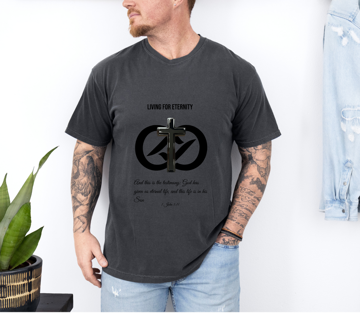 "Eternal Life in His Son" – 1 John 5:11 Graphic T-Shirt