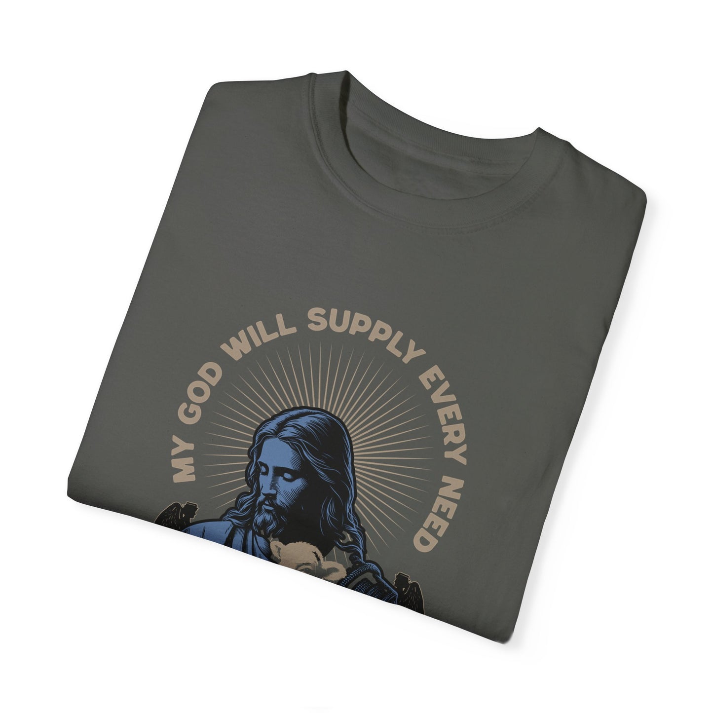 Comfort Colors Philippians 4:19 Graphic T-Shirt – "God Will Supply All Your Needs"