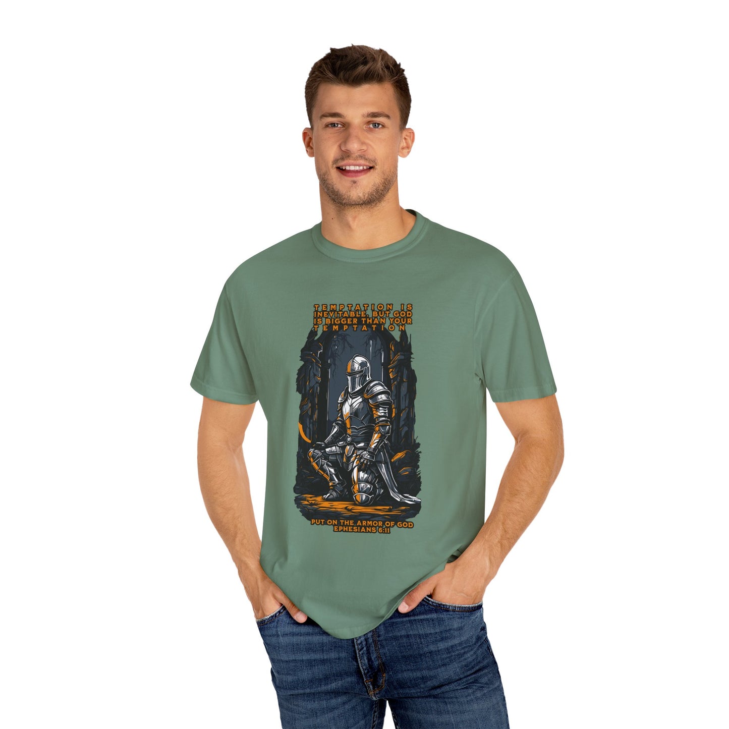 Comfort Colors "Put on the Armor of God" Ephesians 6:11 Inspirational T-Shirt