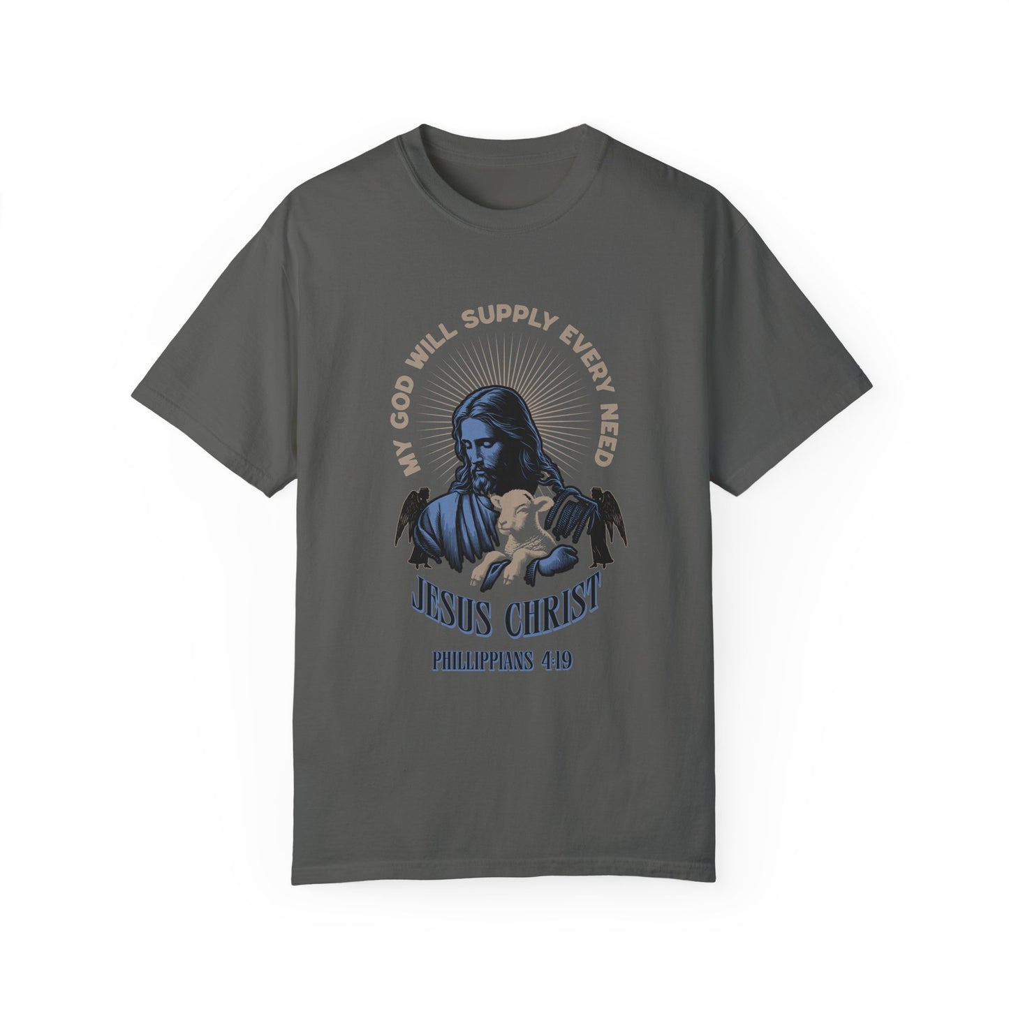 Comfort Colors Philippians 4:19 Graphic T-Shirt – "God Will Supply All Your Needs"