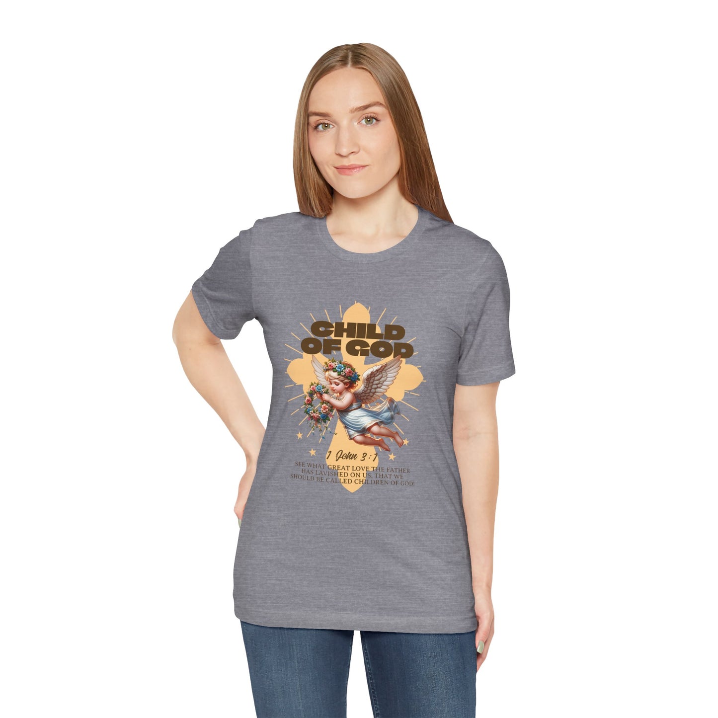 Bella Canvas 3001 "Child of God" 1 John 3:1 Graphic Tee