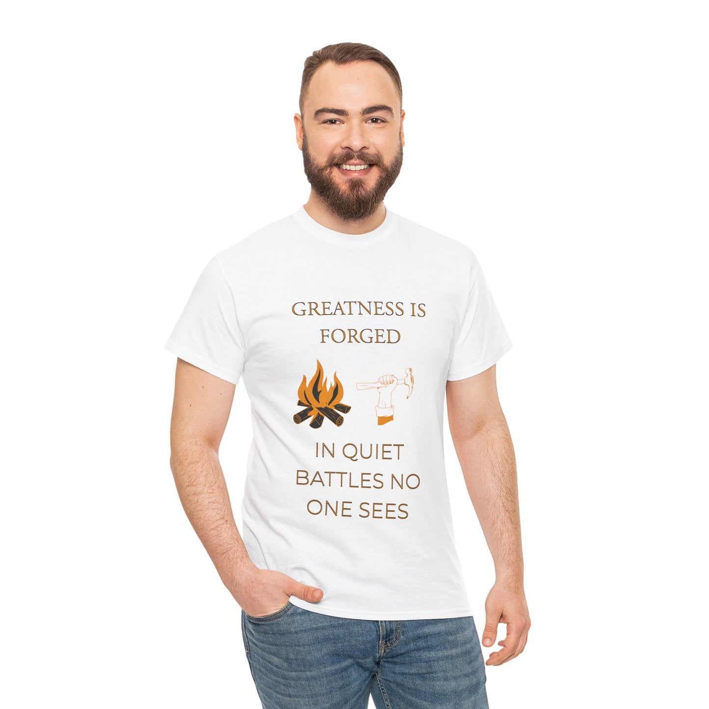 "Quiet Battles" – Strength Through Stillness Graphic T-Shirt