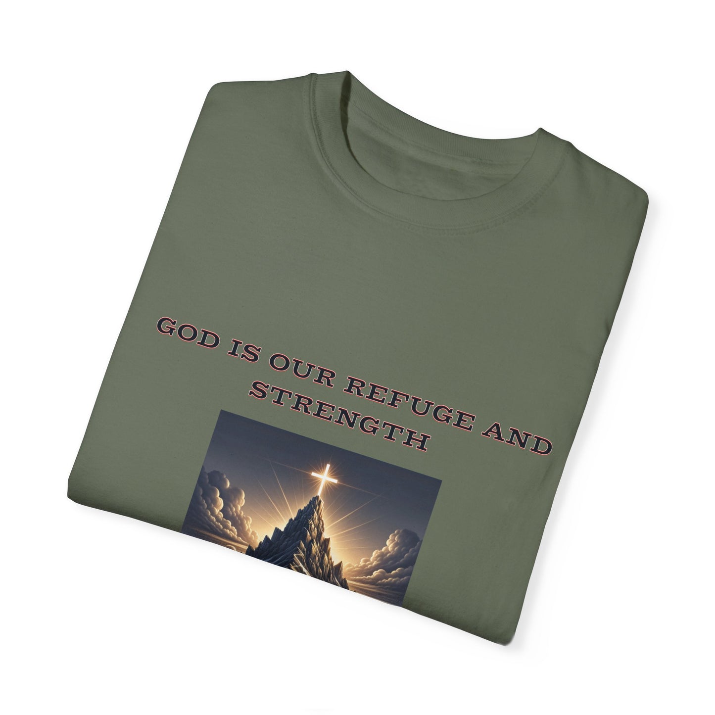 Comfort Colors "God is Our Refuge" Psalm 46:1-2 Graphic T-Shirt