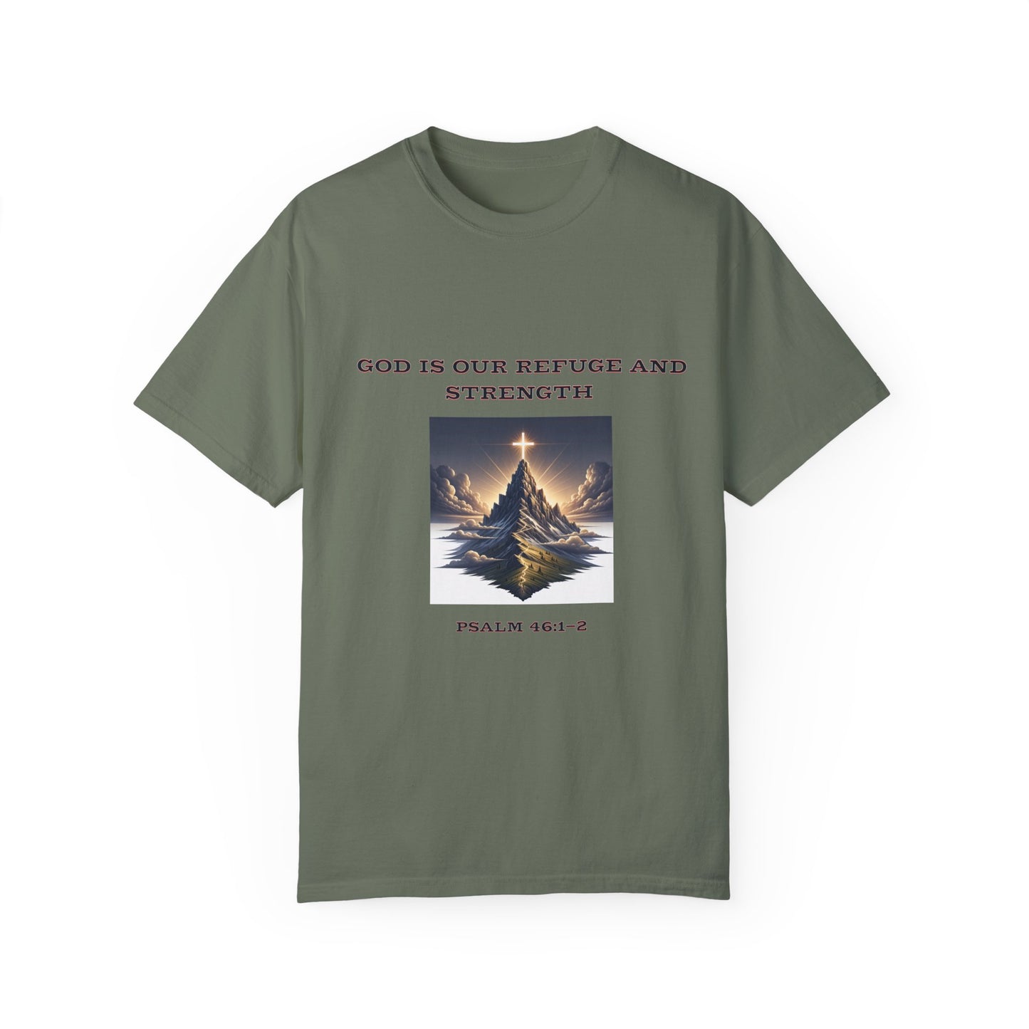 Comfort Colors "God is Our Refuge" Psalm 46:1-2 Graphic T-Shirt