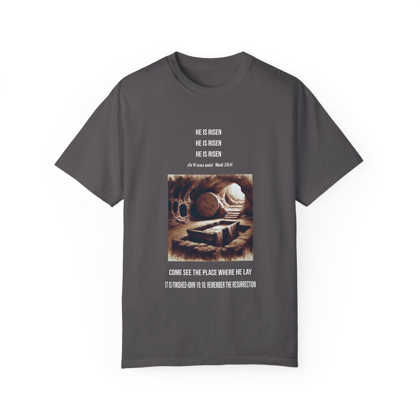 Comfort Colors "He is Risen" Matthew 28:6 Graphic T-Shirt