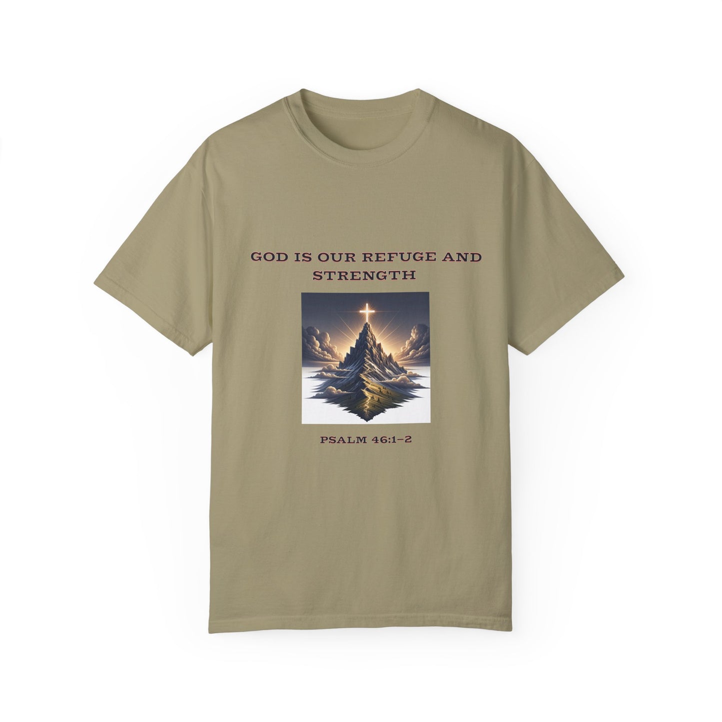 Comfort Colors "God is Our Refuge" Psalm 46:1-2 Graphic T-Shirt
