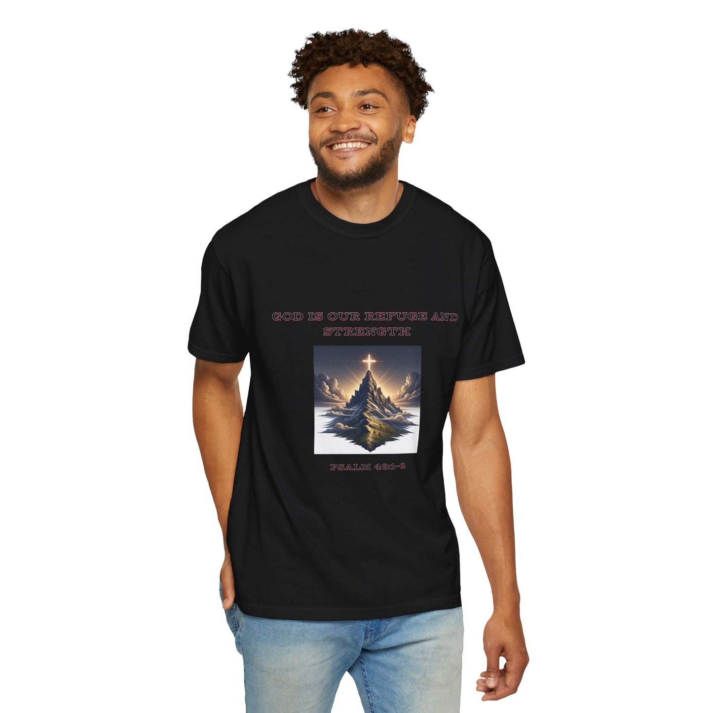 Comfort Colors "God is Our Refuge" Psalm 46:1-2 Graphic T-Shirt