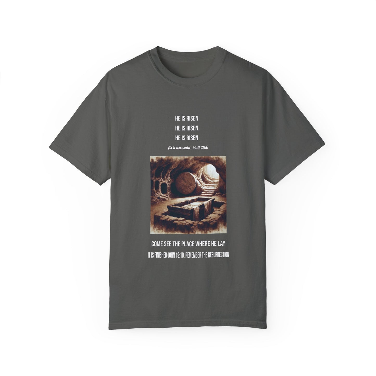 Comfort Colors "He is Risen" Matthew 28:6 Graphic T-Shirt