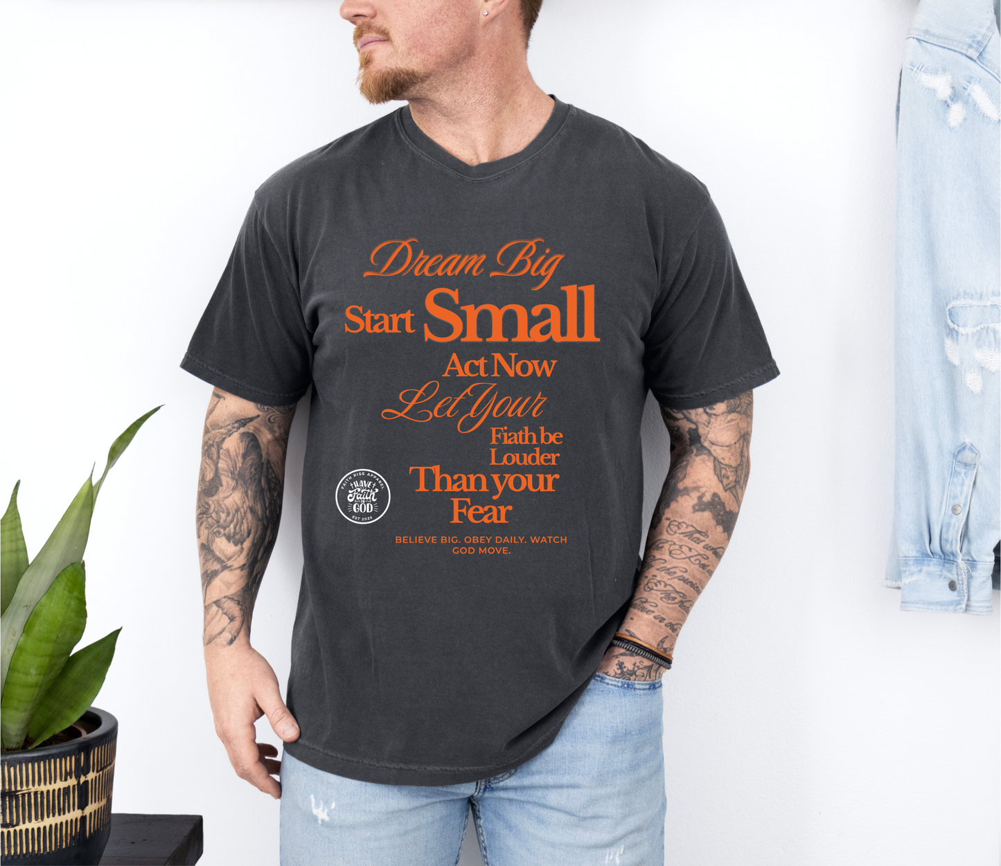Comfort Colors "Dream Big, Start Small" Motivational Tee
