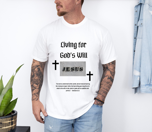 Comfort Colors "Living for God's Will" Graphic T-Shirt