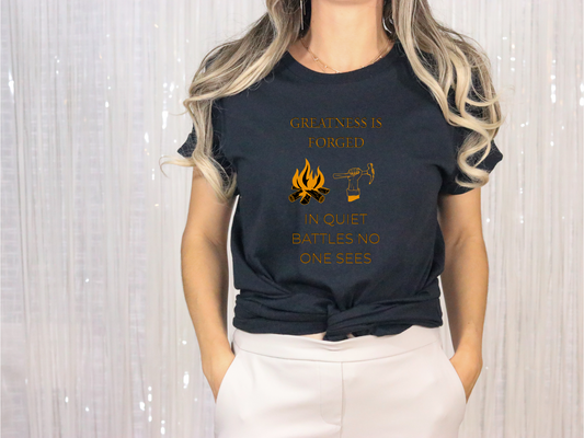 "Quiet Battles" – Strength Through Stillness Graphic T-Shirt