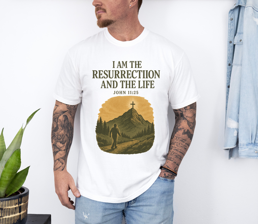Comfort Colors "I Am the Resurrection" – John 11:25 Graphic T-Shirt