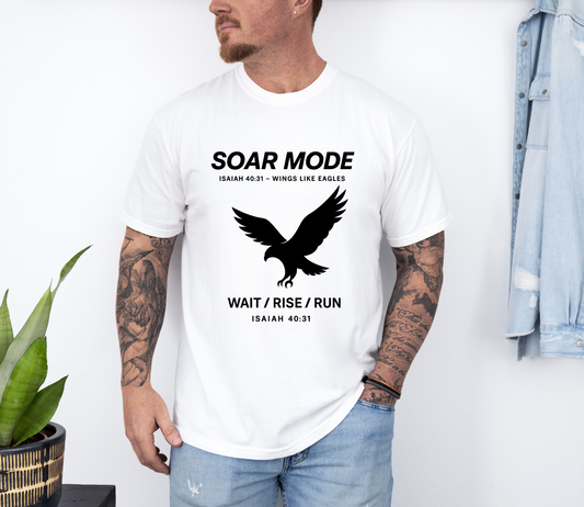 Isaiah 40:31 Comfort Colors Christian T-Shirt – Wings Like Eagles Scripture Tee, Faith-Based Vintage Graphic Shirt