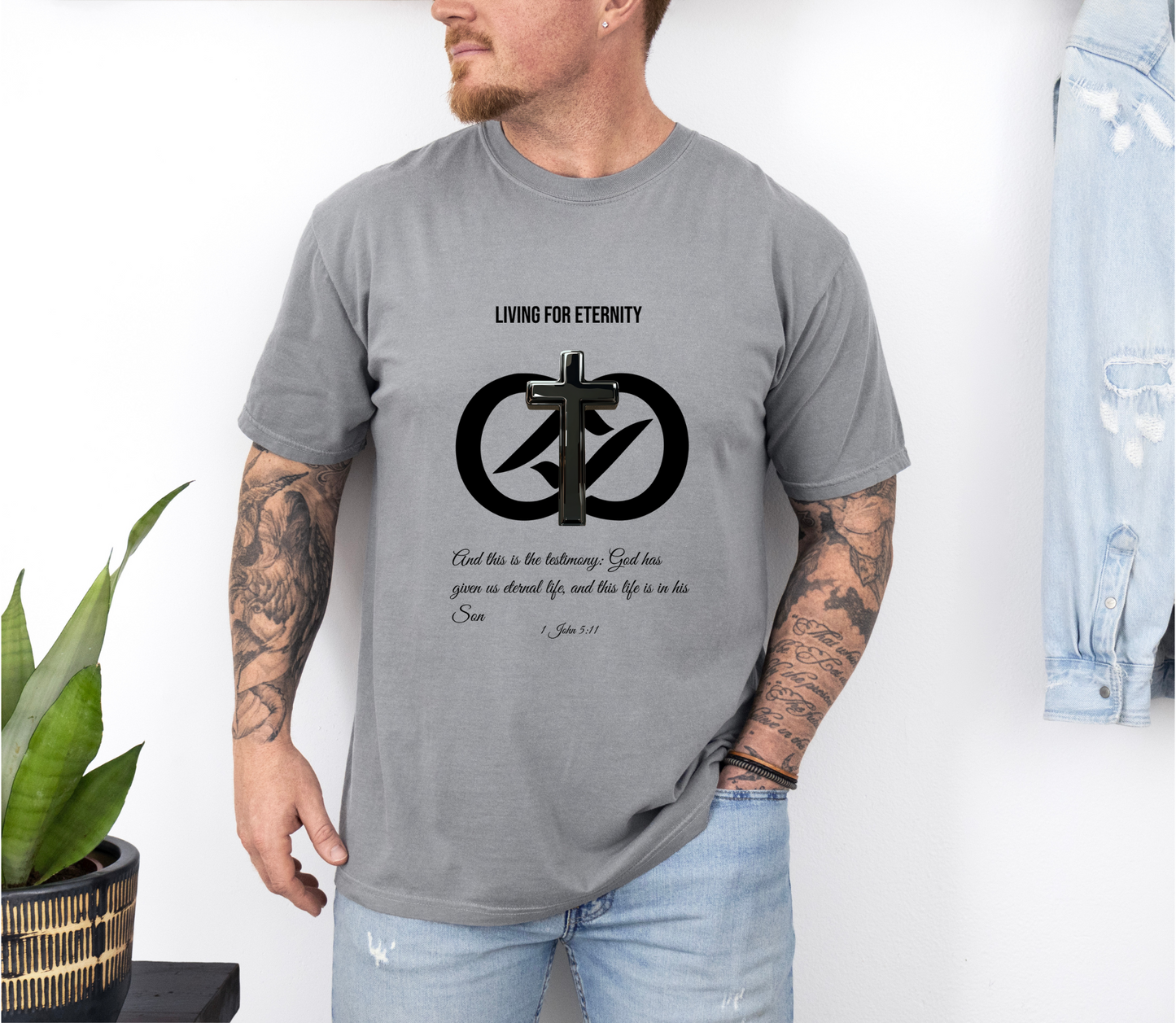 "Eternal Life in His Son" – 1 John 5:11 Graphic T-Shirt