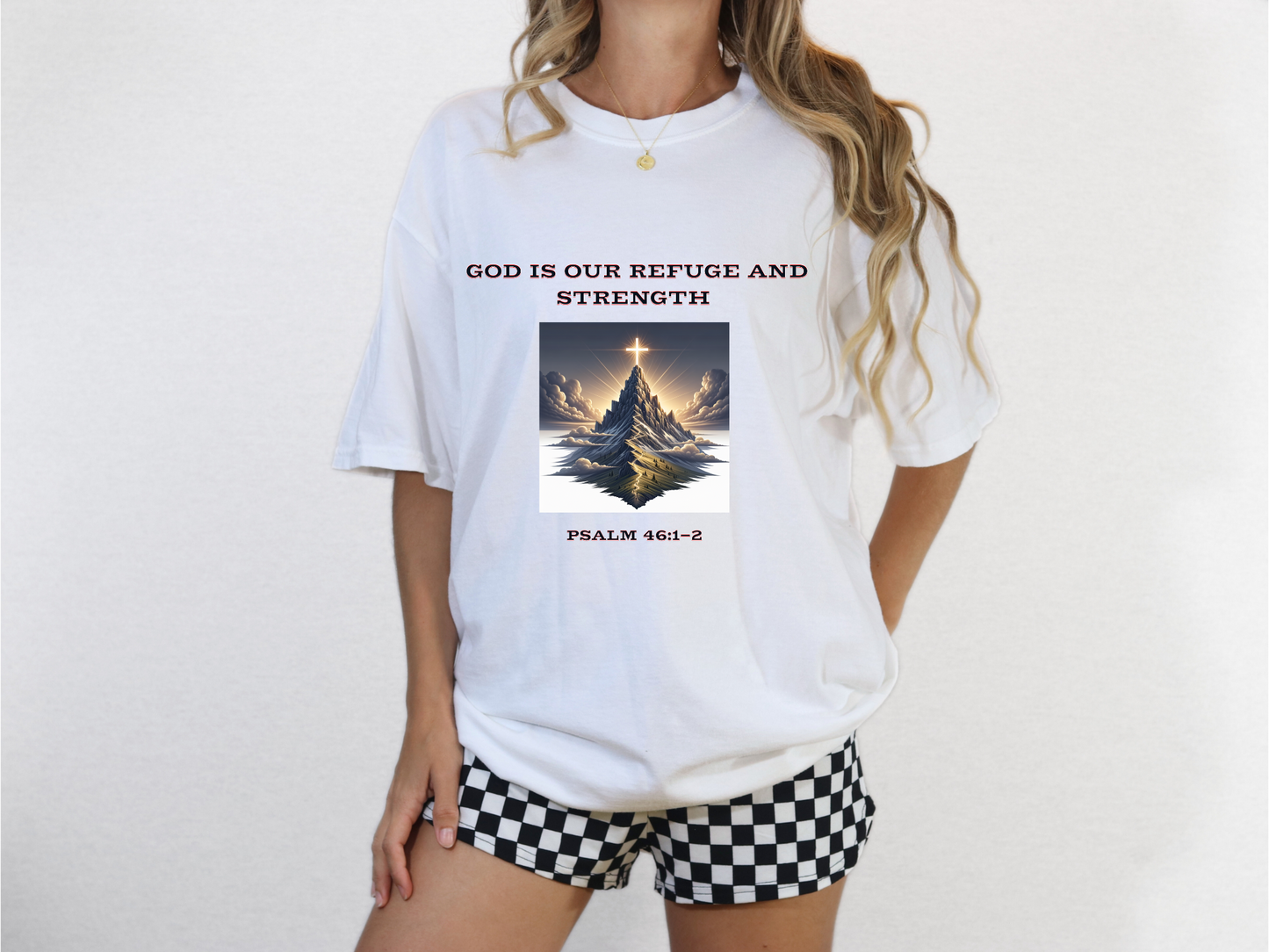 Comfort Colors "God is Our Refuge" Psalm 46:1-2 Graphic T-Shirt
