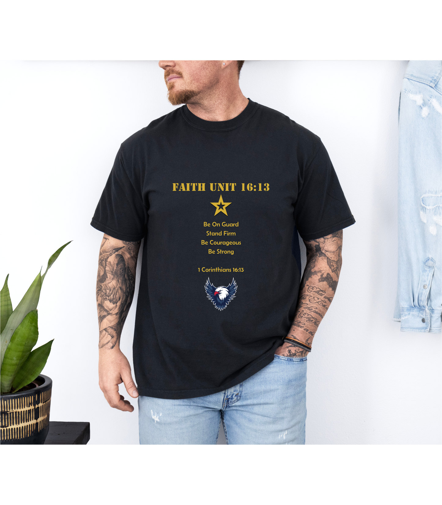 "Be Strong, Stand Firm, Be Courageous" 1 Corinthians 16:13 Graphic Tee
